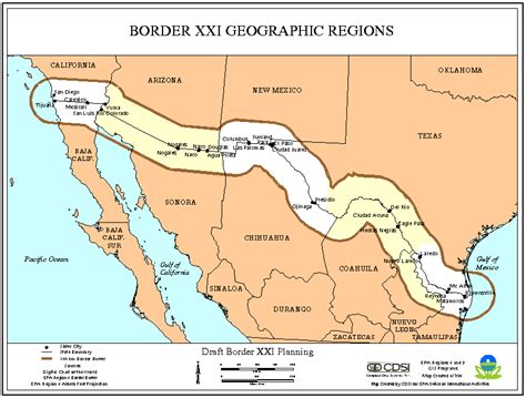 Us Mexico Border Cities Map