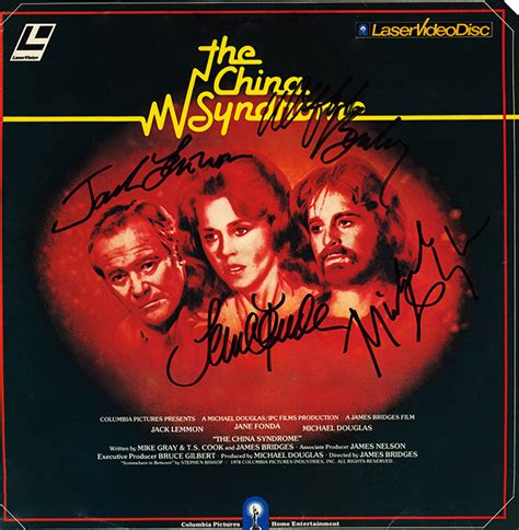 China Syndrome Cast Signed Movie Laserdisc Album - Crossroad Collectibles