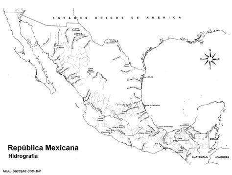 Mexican Rivers Map | Map, River, Geology