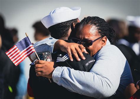 USS Thomas Hudner and crew make emotional return home after eight-month ...