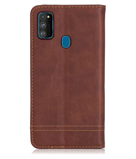 Samsung Galaxy M21 Flip Cover by PUDINI - Brown - Flip Covers Online at Low Prices | Snapdeal India