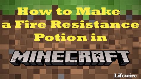 How to Make a Fire Resistance Potion in Minecraft - YouTube