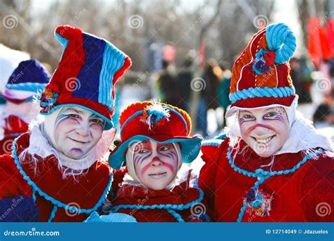 Clowns At Montreal Snow Festival Editorial Stock Image - Image: 12714049