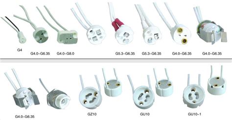 Gu10 led light bulb sockets base holder with wire