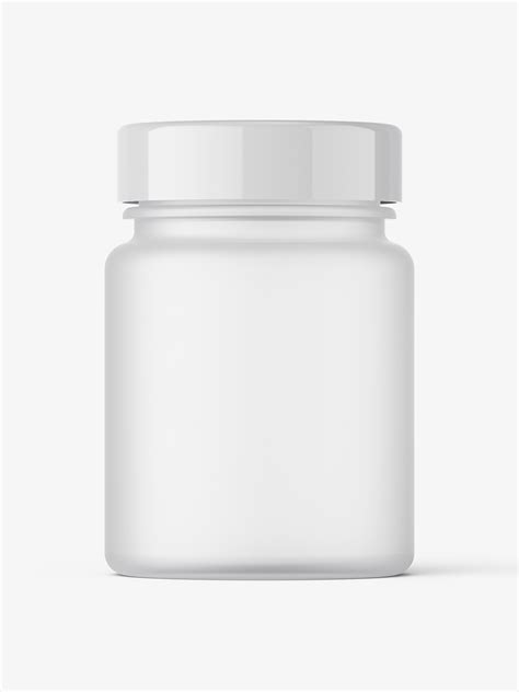 Small frosted jar mockup - Smarty Mockups