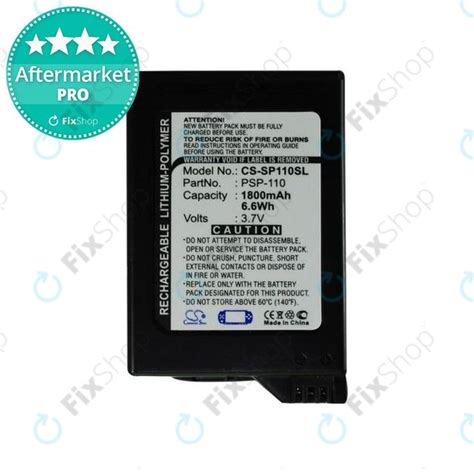 Sony Playstation Portable 1000 - Battery PSP-110 1800mAh HQ | FixShop