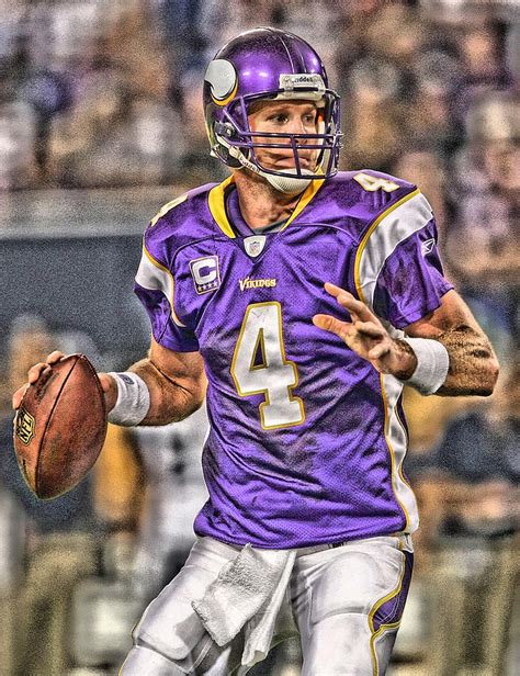 Brett Favre Minnesota Vikings Painting by Joe Hamilton - Fine Art America