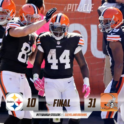 FINAL SCORE: Browns 31, Steelers 10. PITvsCLE | Cleveland Browns ...