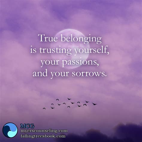 Inspirational Quote: True Belonging | Myers Counseling Group