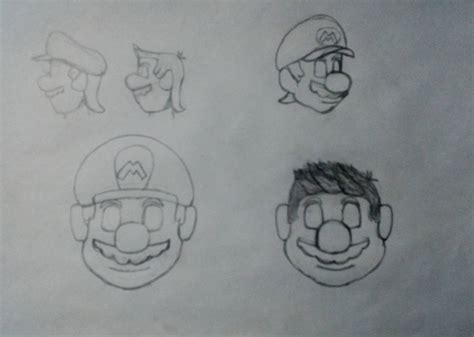 Mario head sketch by Marczonda7 on DeviantArt