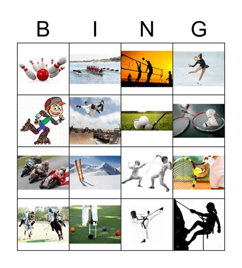 SPORT Bingo Card