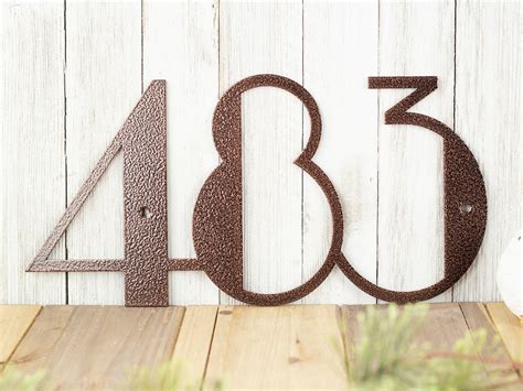 Modern House Numbers Sign Metal House Number Custom Metal | Etsy