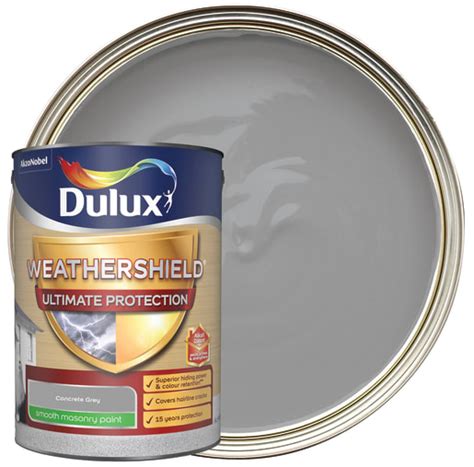 Dulux Weathershield Ultimate Protect Paint - Concrete Grey - 5L ...