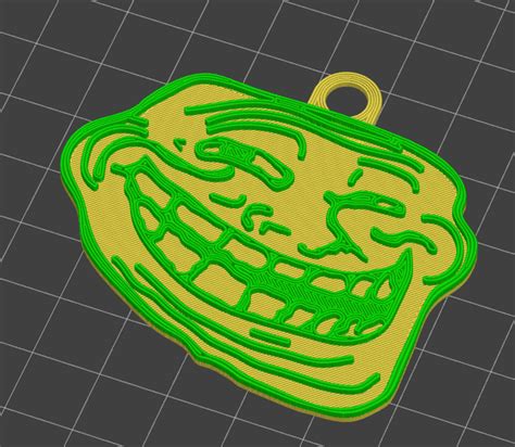 Troll face keychain - Meme by VesExc Yohannes | Download free STL model | Printables.com