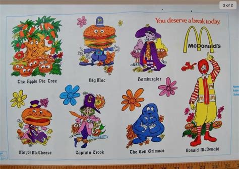 1972 McDonaldland Book Cover with the original characters. Ronald McDonald. Apple Pie Tree ...