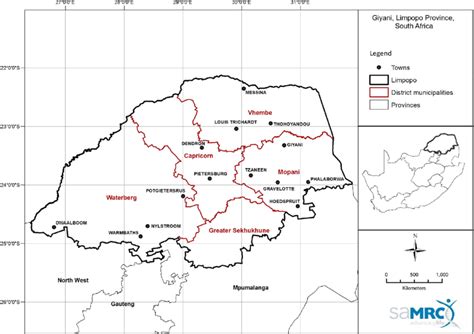 Location of the study clinics in Mopani District Municipality in the... | Download Scientific ...