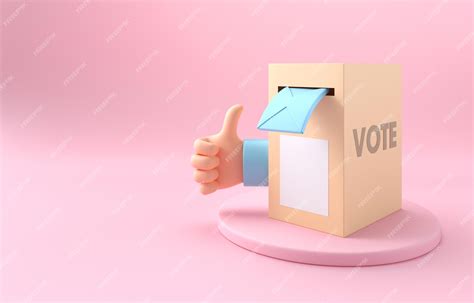 Premium Photo | Vote at the Ballot Box 3D Illustration