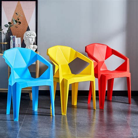 Stackable Chair Outdoor Dining Chairs Modern Plastic Dining Room Table Color Plastic Chair for ...