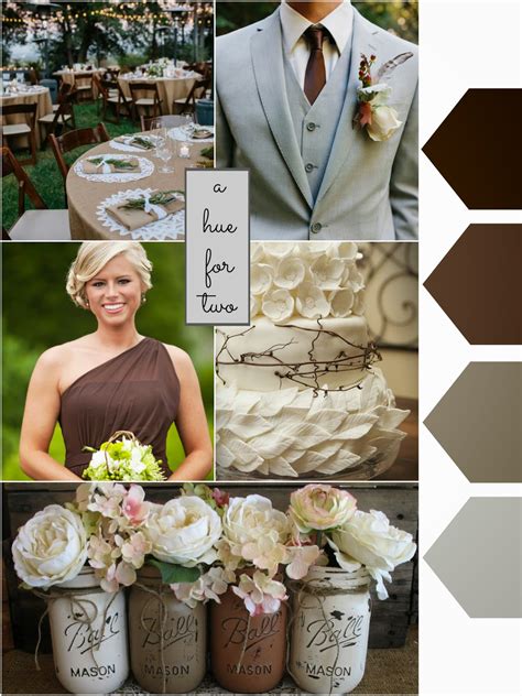 Wedding Colour Scheme - Shades of Brown | A Hue For Two