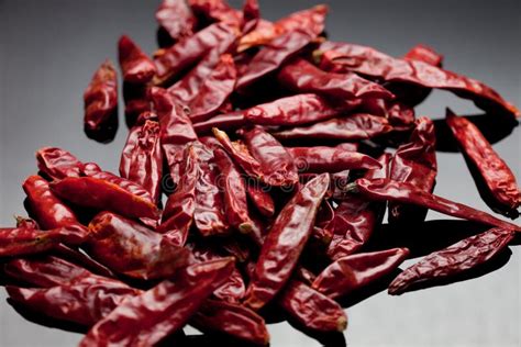 Dried Red Chili Peppers stock photo. Image of shot, food - 17009054