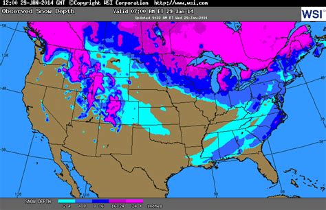 Current Snow Cover United States