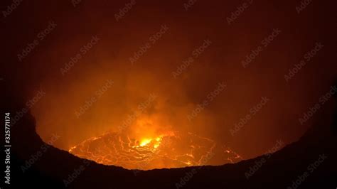 Mount Nyiragongo one of the world's most beautiful and active volcanoes, Africa Stock Photo ...