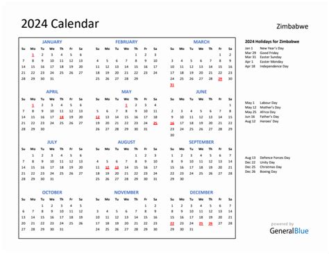 Zimbabwe School Calendar 2024 Pdf Download Free Download Latest - Calendar 2024