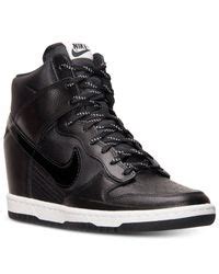 Nike Women's Dunk Sky Hi Essential Sneakers From Finish Line in Black/Black-White-1/1 (Black) | Lyst