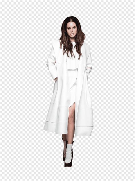 Descarga gratis | Lana Del Rey, mujer con abrigo blanco, png | PNGEgg