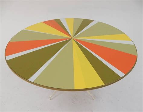Mid-Century Modern 1960s Pop-Art Pinwheel Laminate Dining Table For ...