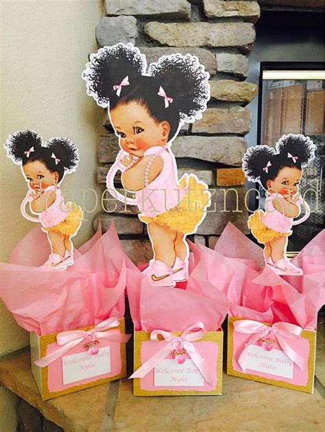 Afro puff babies african american baby royal baby shower | Etsy | Royal princess baby shower ...