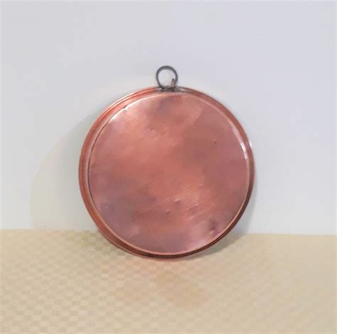 Large Copper Frying Pan Copper Baking Pan 33cm Diameter Vintage Italy Copper Tableware Hanging ...