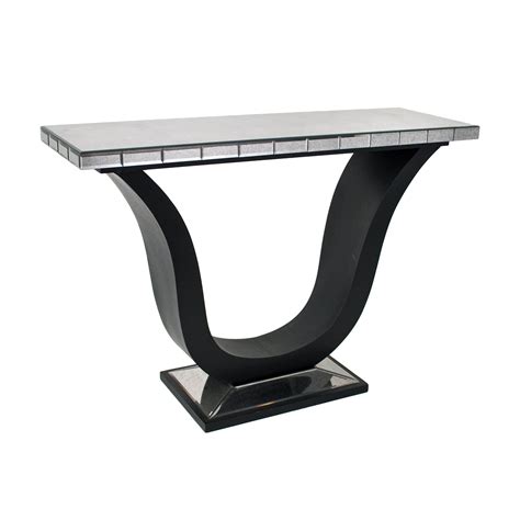 RV Astley Berlin Art Deco Black Mirrored Console Table – Shropshire Design