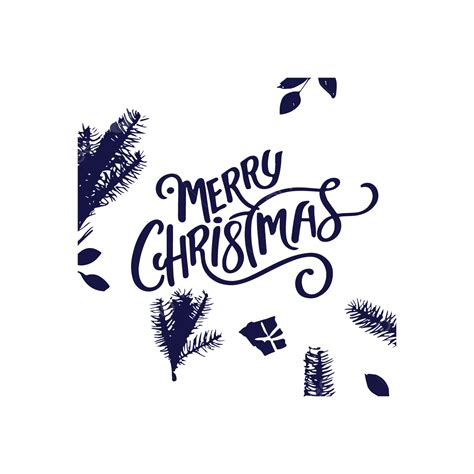 Merry Christmas Minimalist Card Design Calligraphy Vector, Merry, Christmas, Design Calligraphy ...