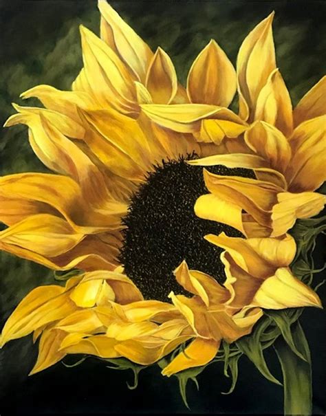 Easy Acrylic Paintings Of Sunflowers - SUNFLOWER