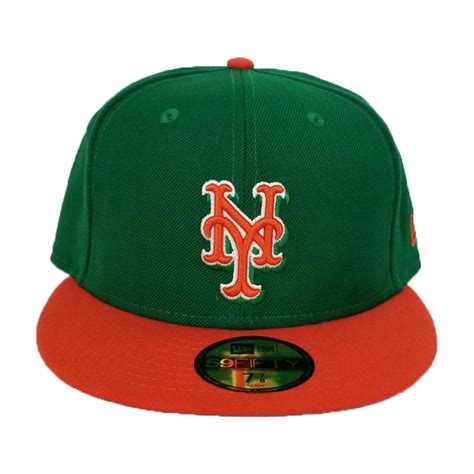 New Era New York Mets Green / Orange 59FIFTY Fitted Hat – Exclusive ...