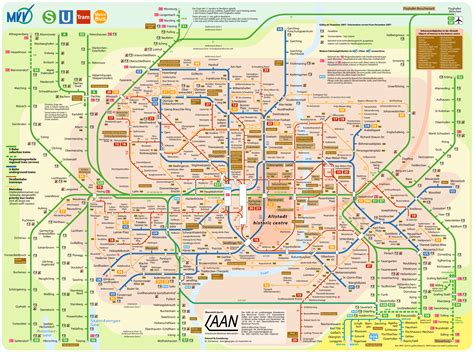 Munich Public Transportation Map - Munich • mappery