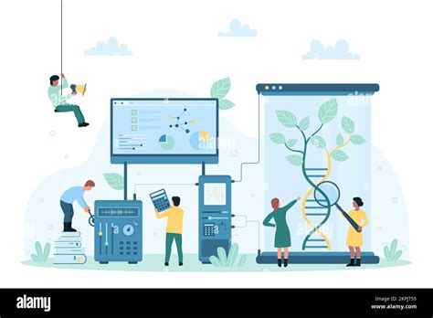 Scientific DNA research, molecular biology and biotechnology vector ...