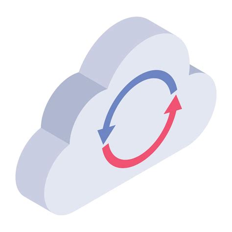 Icon of cloud sync in editable isometric style 6467063 Vector Art at ...