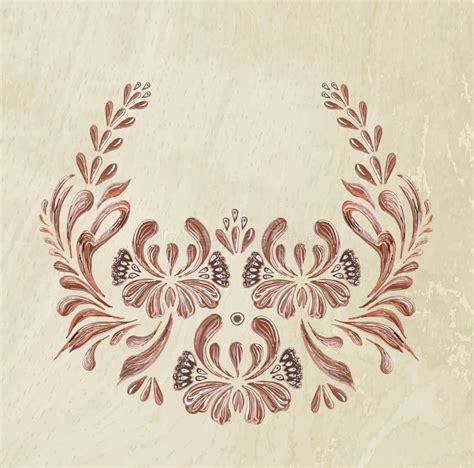 Brown floral pattern stock vector. Illustration of luxury - 75510564