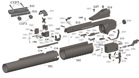 Matrix 40mm M203 Grenade Launcher for M4 M16 Series Airsoft Rifles (Model: Long Type / Black ...