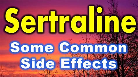 SERTRALINE | Common side effects - YouTube