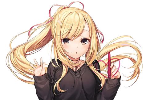 Blonde Anime Girl Original Ponytail Wallpaper Hd Image Picture | The ...