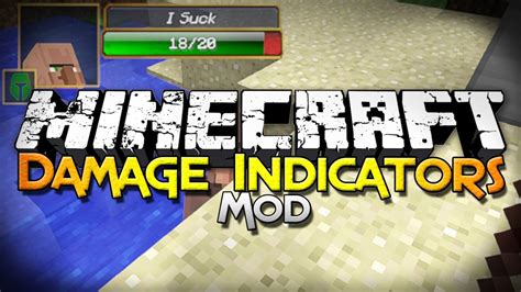 Minecraft Mod Showcase: Damage Indicators - Health Bars for Mobs! - YouTube