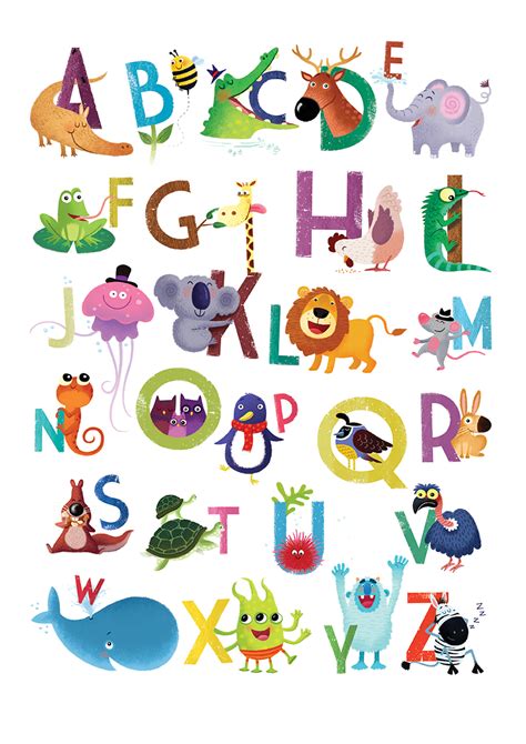 Alphabet | Animal alphabet, Alphabet poster, Alphabet illustration