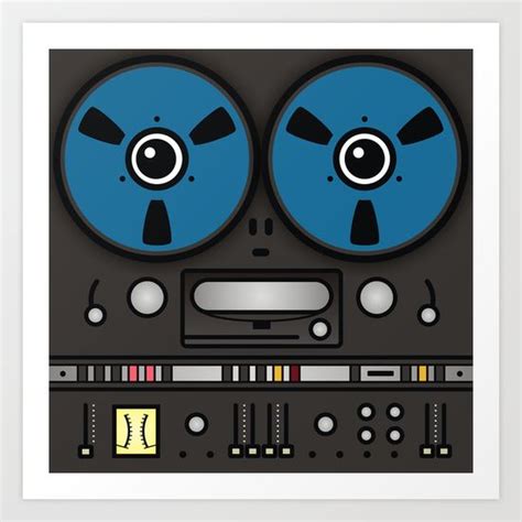 reel tape recorder Art Print by The Geek Store | Tech art, Cool artwork, Art prints