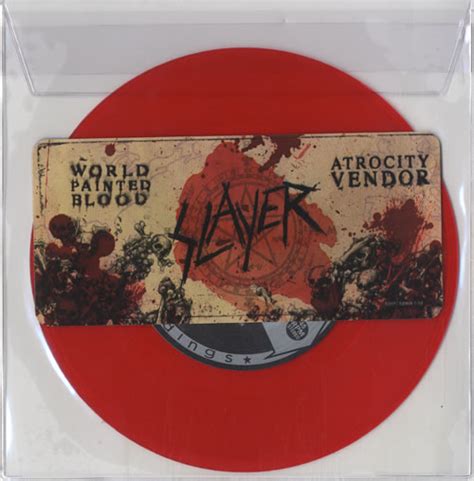 Slayer World Painted Blood - Red vinyl US 7" vinyl single (7 inch ...