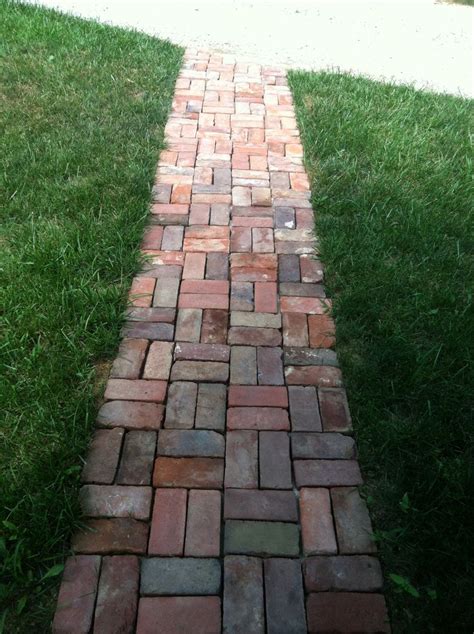 Rustic brick sidewalk | Brick pathway, Brick sidewalk, Pathway landscaping