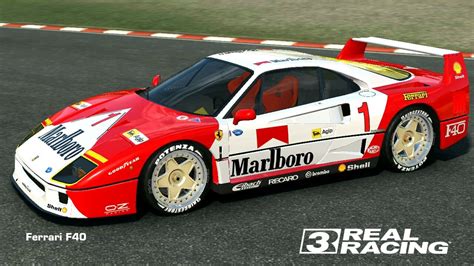 REAL RACING 3 MOD SKIN LIVERY VINLY: 1987_ferrari_f40-Marlboro Red by ...