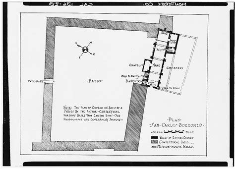 Mission San Carlos, a plan of the layout of the mission. | Missions ...